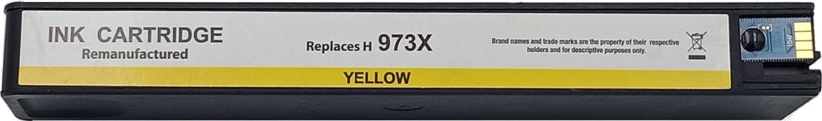 KATRIZ® huismerk  973XL Geel voor | Pagewide 352dw/ MFP 377dw/dn / Pro 452dw/dn /MFP 477dw/dn / MFP 552dw / MFP 577dw/Z /de Managed P55250dw / MFP P57750dw  | 1 stuk